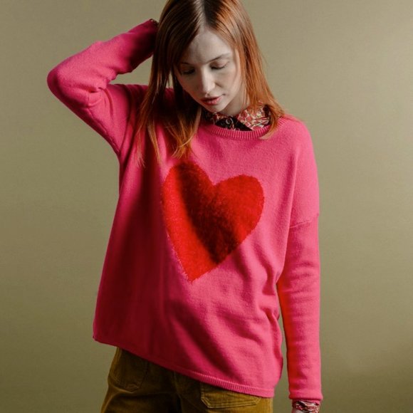 Heart Applique Sweater - Picture 1 of 9